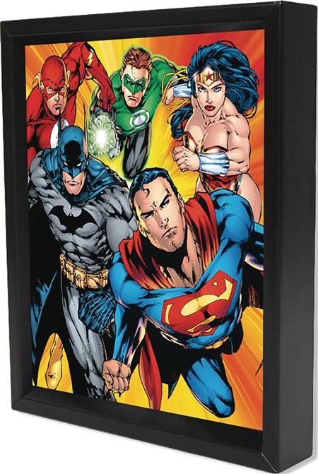 JUSTICE LEAGUE HEROES LENTICULAR 3D SHADOWBOX (C: 1-1-0)
