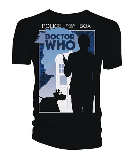 DOCTOR WHO TENNANT SILHOUETTE BLACK T/S LG (C: 0-1-1)