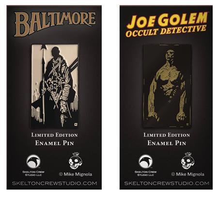 MIGNOLA JOE GOLEM & LORD BALTIMORE LTD ED ENAMEL PIN SET (C: