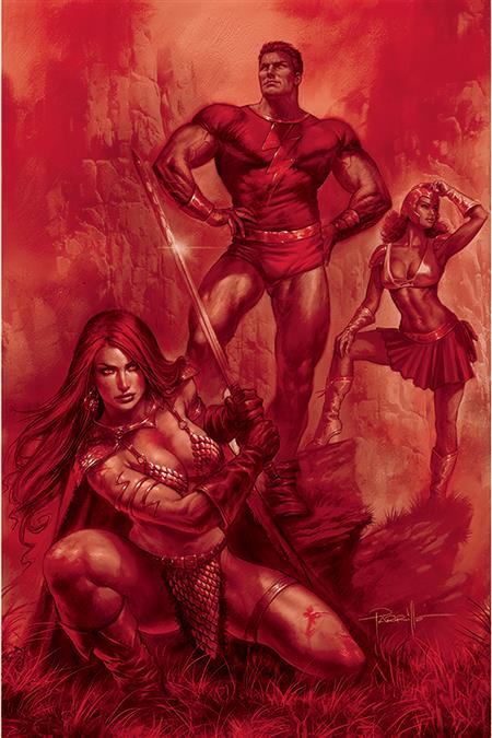 RED SONJA THE SUPERPOWERS #1 PARRILLO CRIMSON RED ART VIRGIN
