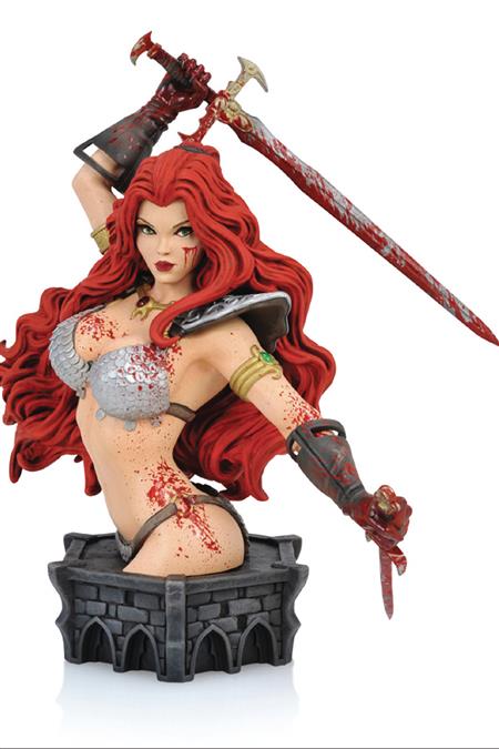 WOMEN DYNAMITE RED SONJA ARTHUR ADAMS BUST BLOOD VAR