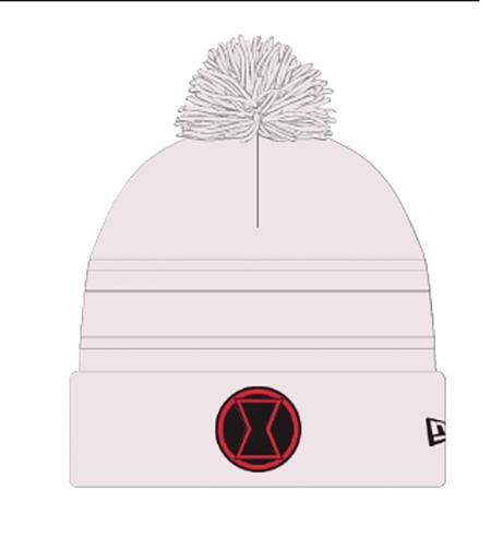 MARVEL BLACK WIDOW ARCTIC STEALTH PX WHITE POM KNIT CAP (C: