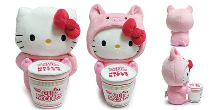 HELLO KITTY X NISSIN CUP NOODLE 16IN PLUSH PORK CUP (C: 1-1-