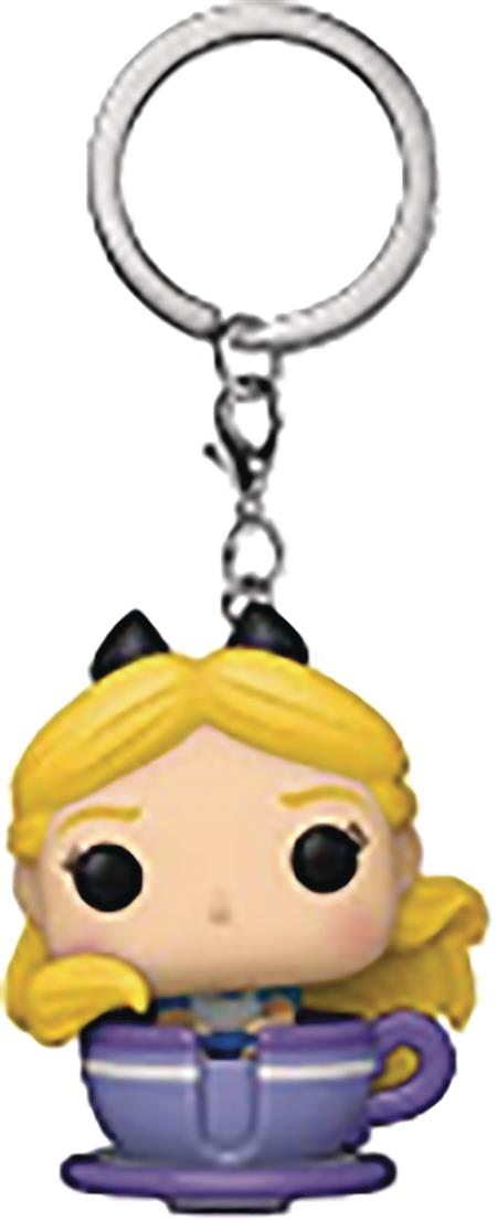 POCKET DISNEY 65TH ALICE IN TEACUP FIG KEYCHAIN (C: 1-1-2)