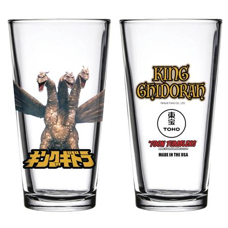 TOON TUMBLERS GODZILLA KING GHIDORAH PINT GLASS (C: 1-1-1)