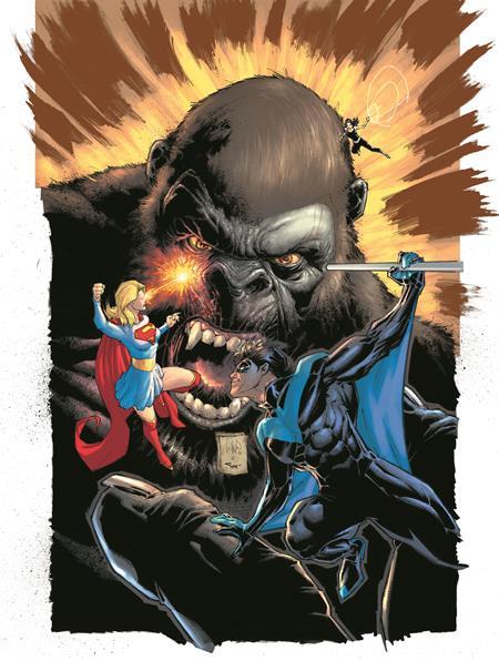 JUSTICE LEAGUE VS GODZILLA VS KONG #4 (OF 7) CVR B WHILCE PORTACIO KONG CARD STOCK VAR