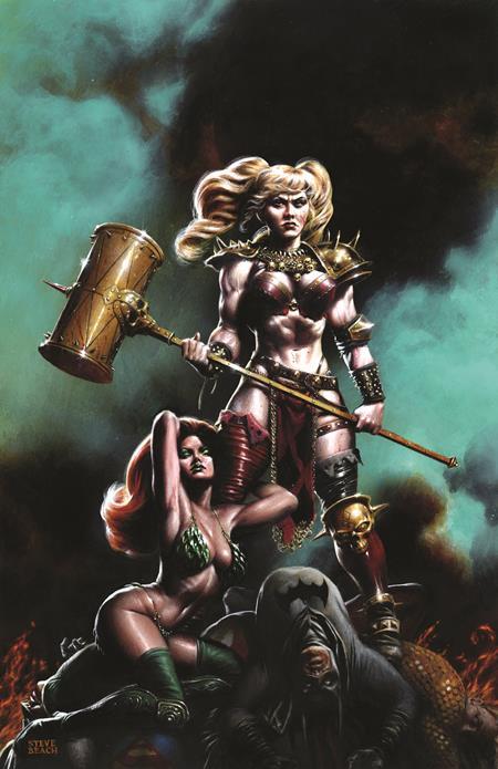 HARLEY QUINN #36 CVR D INC 1:50 STEVE BEACH CARD STOCK VAR