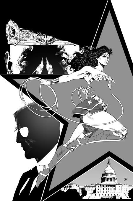 WONDER WOMAN #5 CVR E INC 1:50 DANIEL SAMPERE B&W CARD STOCK VAR