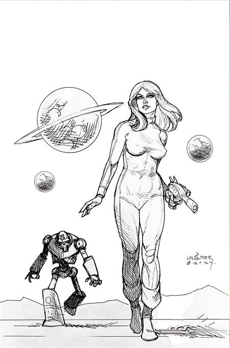 BARBARELLA #4 CVR K 15 COPY INCV LINSNER LINE ART VIRGIN 