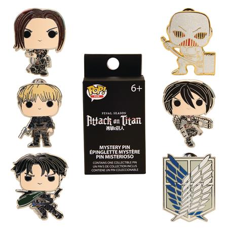 FUNKO POP 6PC BLIND PIN SET AOT S4 CHARACTERS 