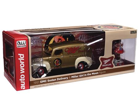 AW 51 GMC MILLER HIGH LIFE DELIVERY TRUCK W/FIG 1/24 DIECAST (Net)