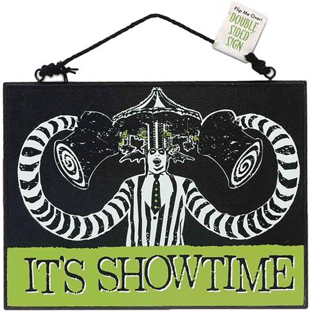 BEETLEJUICE DOUBLE SIDED 8X6 HANGING WOOD SIGN (Net) 