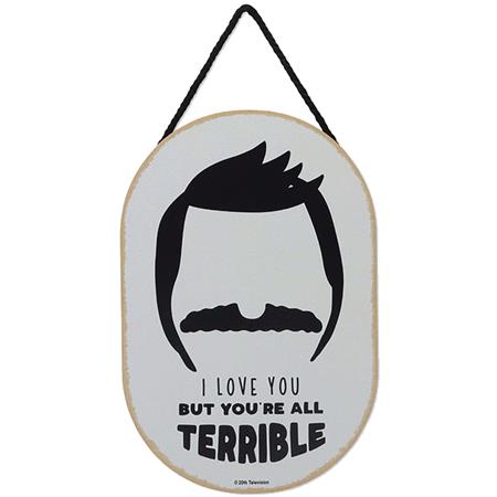 BOBS BURGERS YOURE ALL TERRIBLE 6X8 HANGING WOOD SIGN (Net)