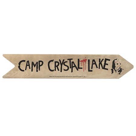 FRIDAY 13TH CAMP CRYSTAL LAKE 16.5IN WOOD SIGN (Net) 