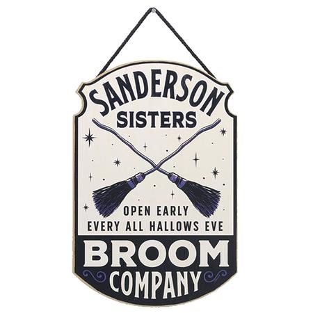 HOCUS POCUS SANDERSON SISTERS BROOM COMPANY 8X11 WOOD SIGN (Net)