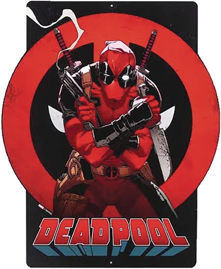 MARVEL DEADPOOL SMOKING GUN 14X11 ALUMINUM SIGN (Net) 