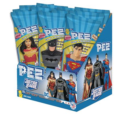 JUSTICE LEAGUE PEZ 12PC POLY BAG DISPLAY (Net) 