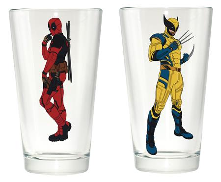 DEADPOOL & WOLVERINE MOVIE CLEAR PINT GLASS 