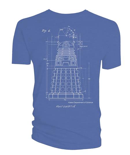 DOCTOR WHO DALEK BLUEPRINT LIGHT BLUE T/S S (Net) 