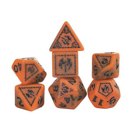 D&D ADVENTURE DICE BARBARIAN ORANGE 