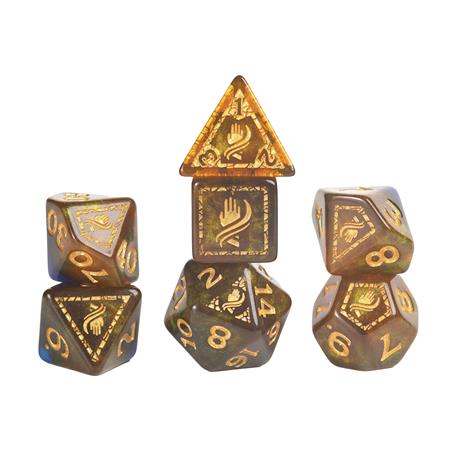 D&D ADVENTURE DICE MONK BLUE GOLD 