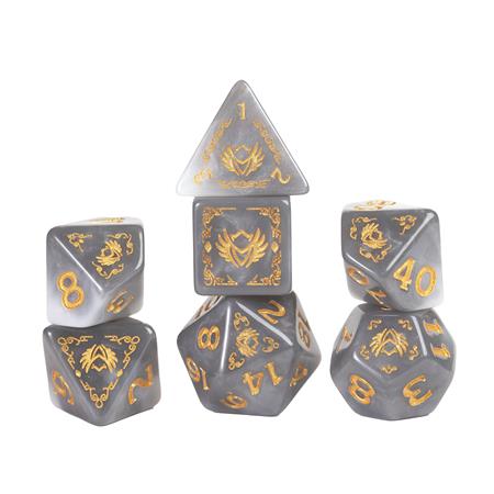 D&D ADVENTURE DICE PALADIN WHITE GREY 