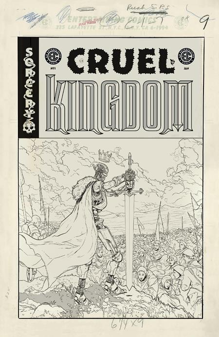 EC CRUEL KINGDOM #1 (OF 5) CVR G INC 1:20 ADAM POLLINA B&W ARTIST EDITION VAR