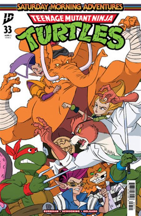 TEENAGE MUTANT NINJA TURTLES SATURDAY MORNING ADVENTURES #33 COVER A (SCHOENING CONNECTING COVER SET)