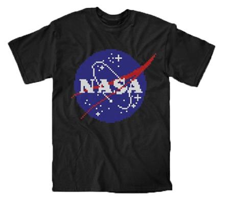 NASA 8 BIT NASA LOGO HEATHER T/S LG (C: 1-1-0)