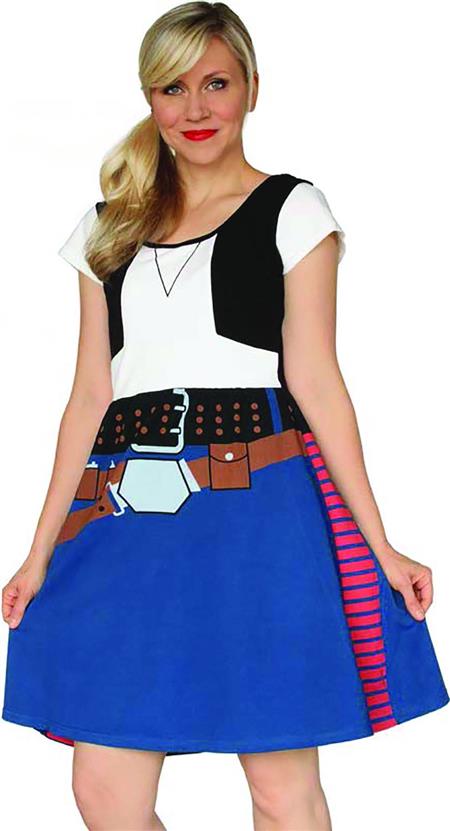 HER UNIVERSE HAN SOLO FIT & FLARE DRESS LG (C: 1-1-1)