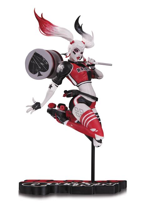 HARLEY QUINN RED WHITE & BLACK STATUE BY BY BABS TARR