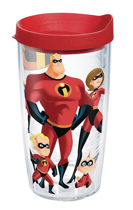 THE INCREDIBLES FAMILY 16OZ TUMBLER W/ RED LID (C: 1-1-2)