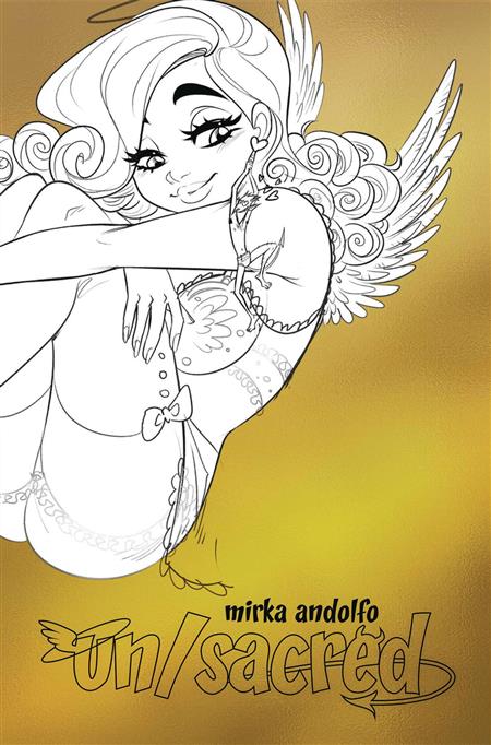 MIRKA ANDOLFOS UNSACRED #2 10 COPY ANDOLFO GOLD ANGELINA VAR