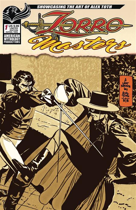 ZORRO MASTERS ALEX TOTH #1 LTD ED CVR TOTH