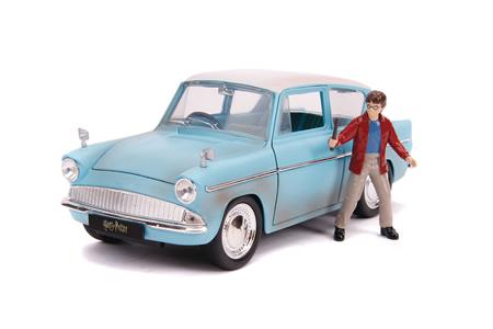 HARRY POTTER 1/24 DIE-CAST 1959 FORD ANGLIA & HARRY FIGURE (