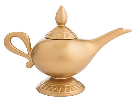 DISNEY ALADDIN GENIE LAMP SCULPTED CERAMIC TEAPOT