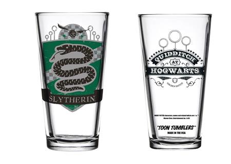 TOON TUMBLERS HARRY POTTER QUIDDITCH SLYTHERIN GLASS (C: 1-1