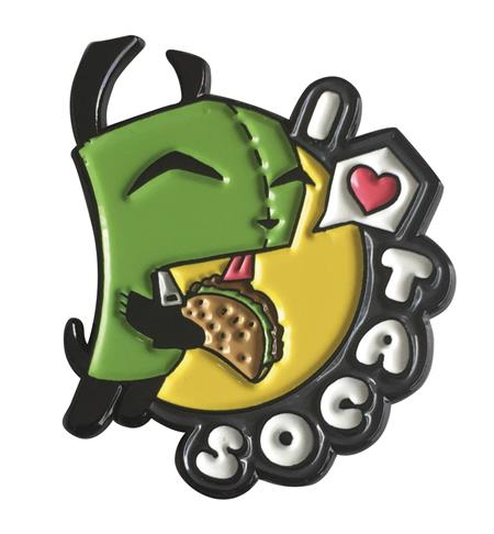 INVADER ZIM I LOVE TACOS LAPEL PIN (C: 1-0-2)