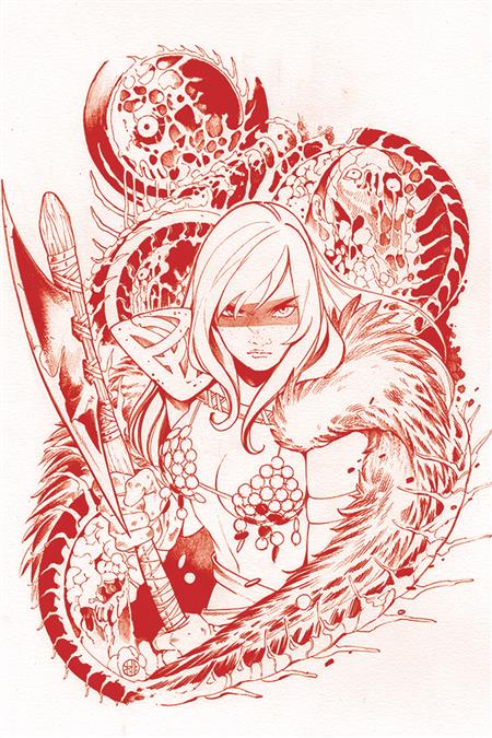 DIE!NAMITE #1 MOMOKO SONJA FIREY RED LINE ART VIRGIN CVR