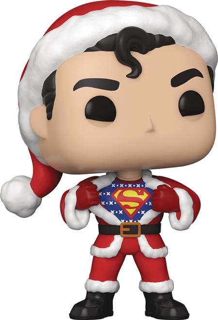 POP HEROES DC HOLIDAY SUPERMAN W/ SWEATER VIN FIG (C: 1-1-2)