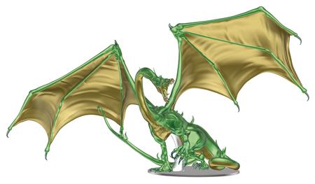 D&D ICONS REALMS ADULT EMERALD DRAGON PREMIUM FIG (C: 0-1-2)