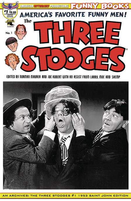 AM ARCHIVES THREE STOOGES #1 1953 LTD ED B&W PHOTO CVR