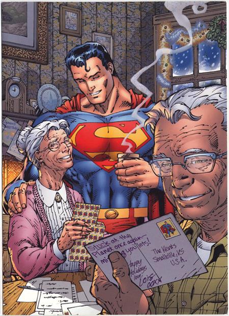 ACTION COMICS #1050 CVR R JIM LEE SCOTT WILLIAMS & ALEX SINCLAIR DC HOLIDAY CARD CARD STOCK VAR