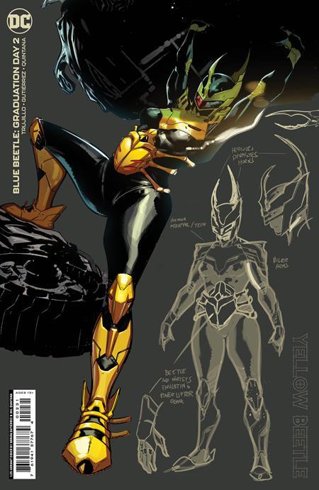 BLUE BEETLE GRADUATION DAY #2 (OF 6) CVR C INC 1:25 ADRIAN GUTIERREZ YELLOW BEETLE DESIGN CARD STOCK VAR