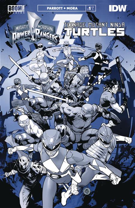 MMPR TMNT II B&W ED #1 CVR A MORA