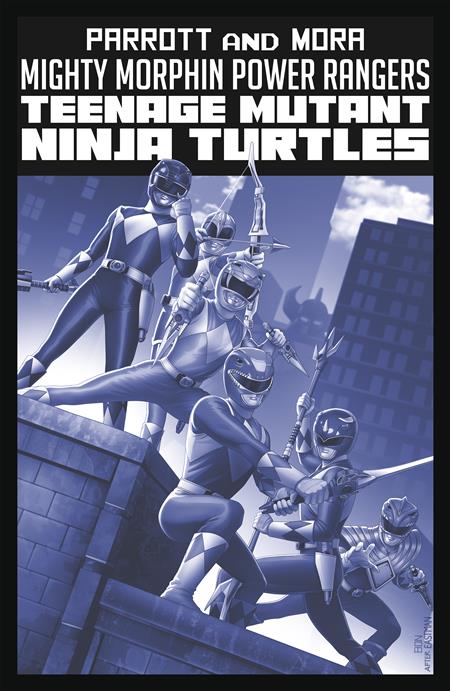 MMPR TMNT II B&W ED #1 CVR B MMPR VAR BERNARDO