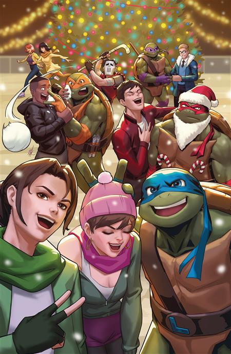 MMPR TMNT II B&W ED #1 CVR D HOLIDAY VAR EJIKURE