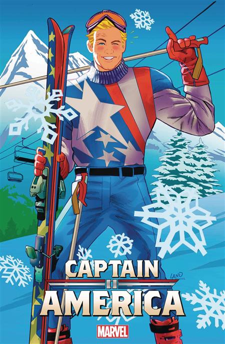 CAPTAIN AMERICA #4 100 COPY INCV LAND SKI CHALET VIR VAR