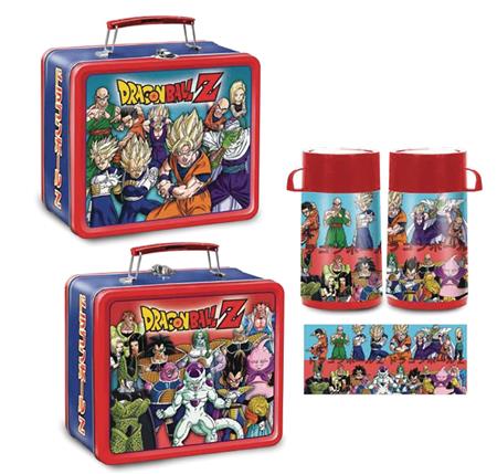 TIN TITANS DBZ Z FIGHTERS PX LUNCH BOX W BEVERAGE CONTAINER