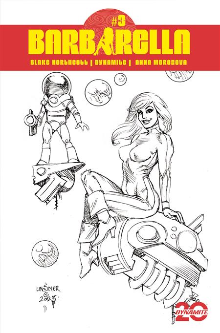 BARBARELLA #3 CVR H 15 COPY INCV LINSNER LINE ART 